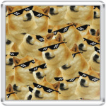 Doge meme, deal with it очки