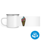 Кружка металлическая белая (круговая запечатка)