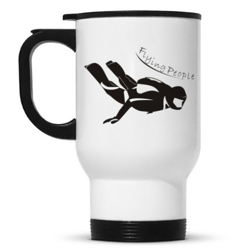 Кружка-термос с принтом Flying people
