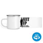 Кружка металлическая белая (круговая запечатка)