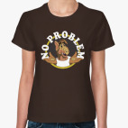 Классическая женская футболка Альф - нет проблем