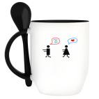 Кружка с ложкой