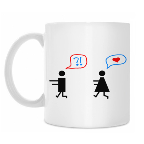 Кружка с принтом Побег от любви