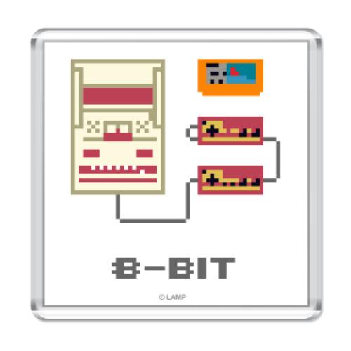 Магнит с принтом  «8—bit»