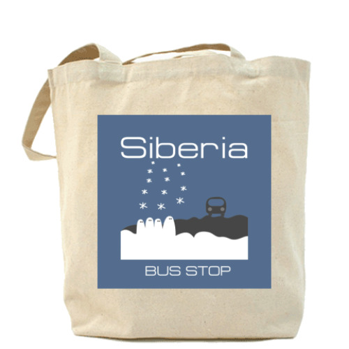 Сумка шоппер с принтом Bus-Stop