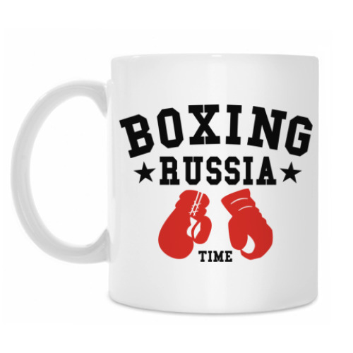 Кружка с принтом Boxing Russia