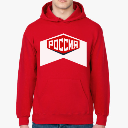Толстовка худи с принтом Россия