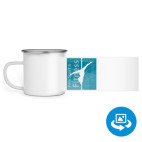 Кружка металлическая белая (круговая запечатка)