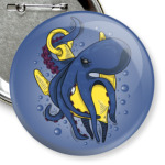 Морское чудовище осьминог обвивший якорь под водой