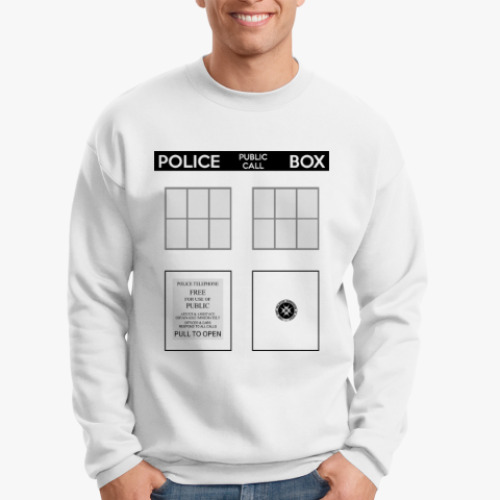Свитшот с принтом TARDIS Doctor Who - ТАРДИС