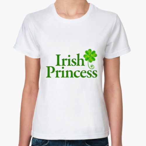 Классическая футболка с принтом Irish Princess