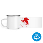 Кружка металлическая белая (круговая запечатка)