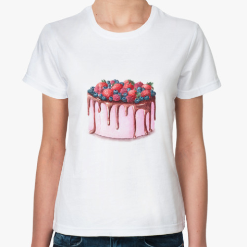 Классическая футболка с принтом Тортик