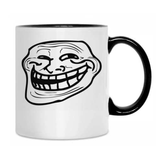 Кружка с принтом Trollface