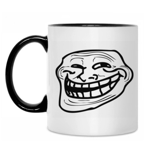 Кружка с принтом Trollface