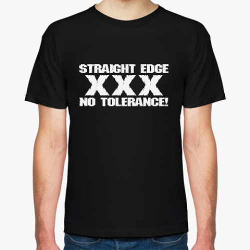 Футболка с принтом straight edge