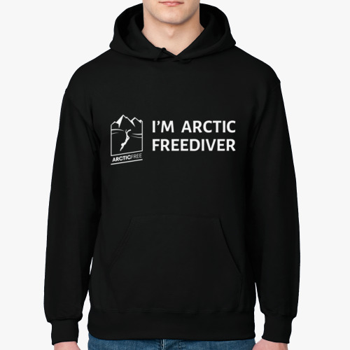 Толстовка худи с принтом I'm Arctic Freediver