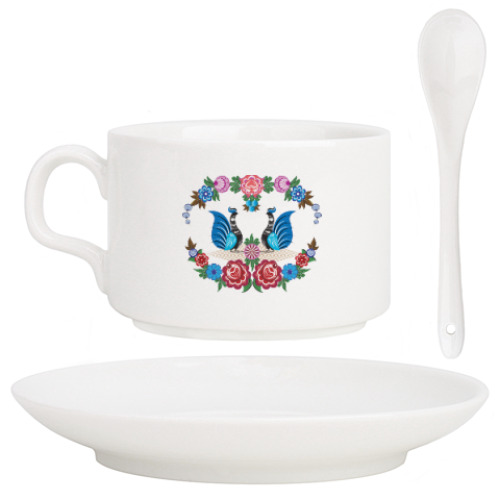 Кофейный набор с принтом Подарок маме