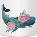 Кит кашалот в цветах