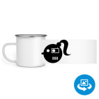 Кружка металлическая белая (круговая запечатка)