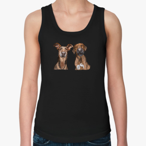 Женская майка с принтом Собаки