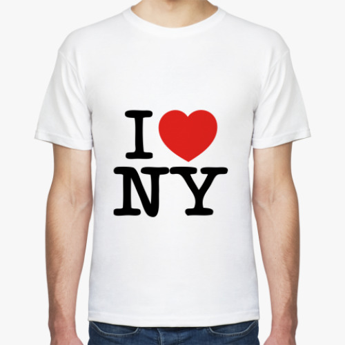 Футболка с принтом i love new york