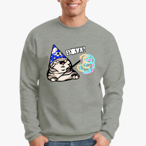 Свитшот с принтом Кот Вжух