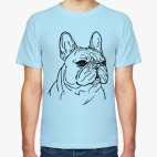 Классическая футболка французский бульдог