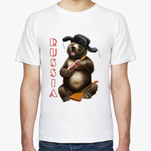 Футболка с принтом  Russia