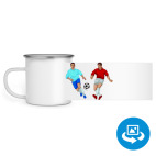 Кружка металлическая белая (круговая запечатка)