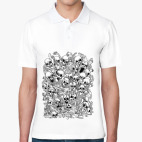 Рубашка поло с черепами