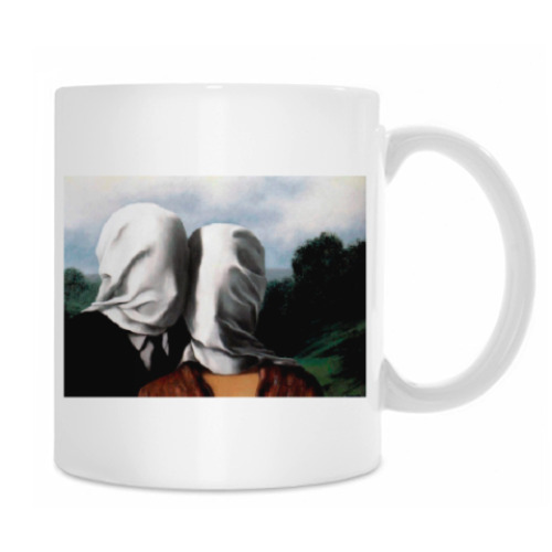 Кружка с принтом Влюбленные Рене Магритт