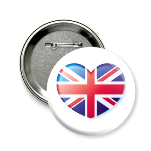 Значок 58мм с принтом England