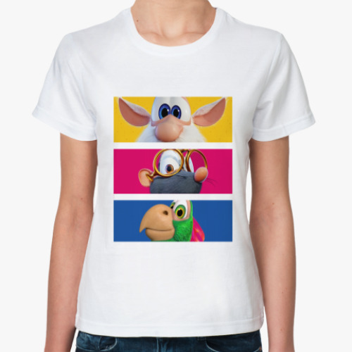 Классическая футболка с принтом Буба и друзья