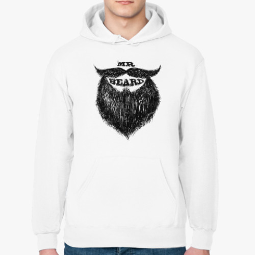 Толстовка худи с принтом Мистер Борода