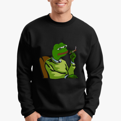 Свитшот с принтом Sad Frog