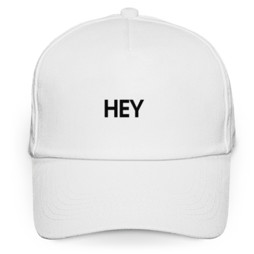 Кепка бейсболка с принтом HEY!