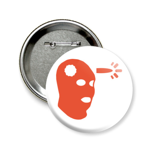 Значок 58мм с принтом  Хедшот