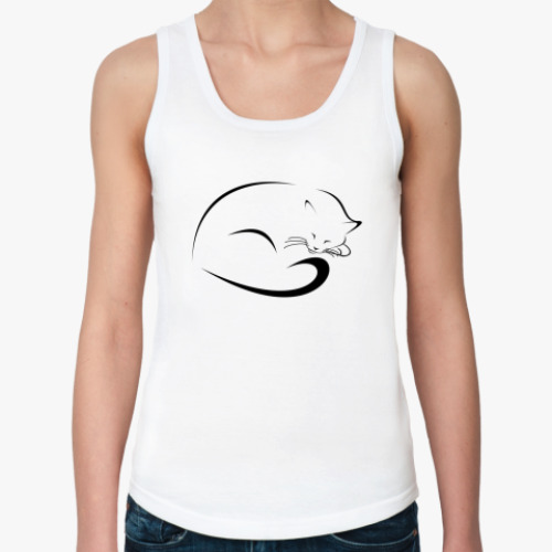 Женская майка с принтом The Nice Cat
