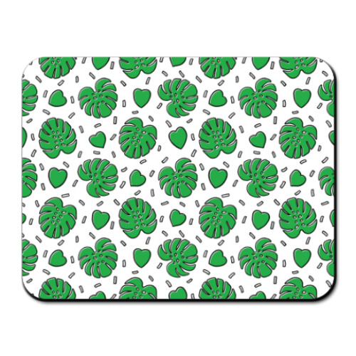 Коврик для мыши с принтом Monstera Leaves