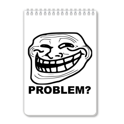 Блокнот с принтом trollface