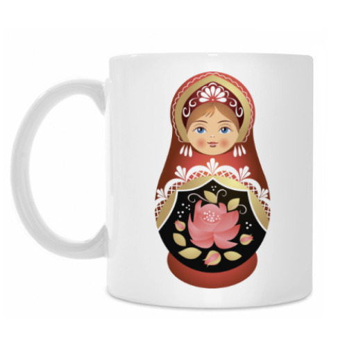 Кружка с принтом Матрешка