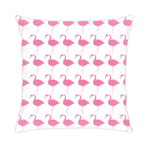 Подушка с принтом Розовый Фламинго