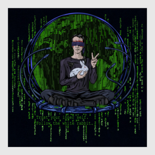 Постер с принтом Матрица. За белым кроликом.