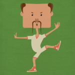 Смешной нарисованный каратист