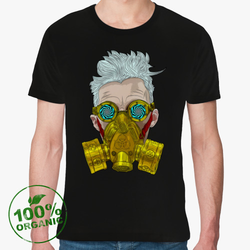 Футболка из органик-хлопка с принтом Доктор Дью #1