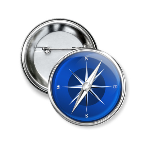 Значок 50мм с принтом  'Компас'
