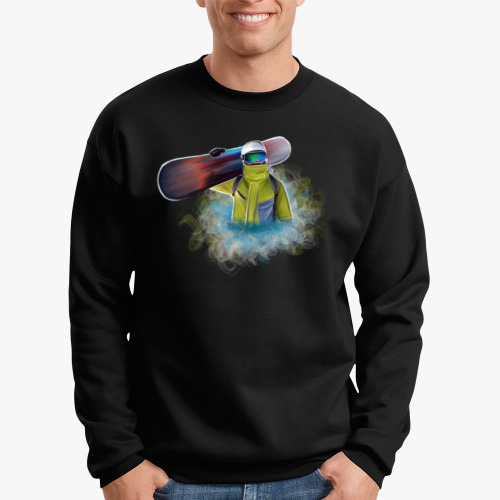 Свитшот с принтом Сноубордист