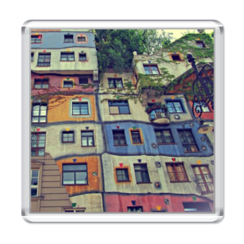 Магнит с принтом  'Дома'