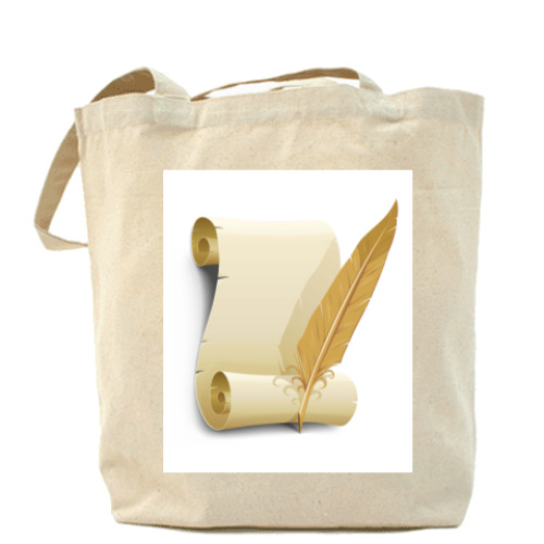 Сумка шоппер с принтом  'Перо'